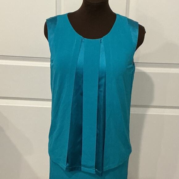 Blumarine Made in Italy Women’s Teal Blue Casual Sleeveless Dress Size I42/US M - Picture 3 of 11